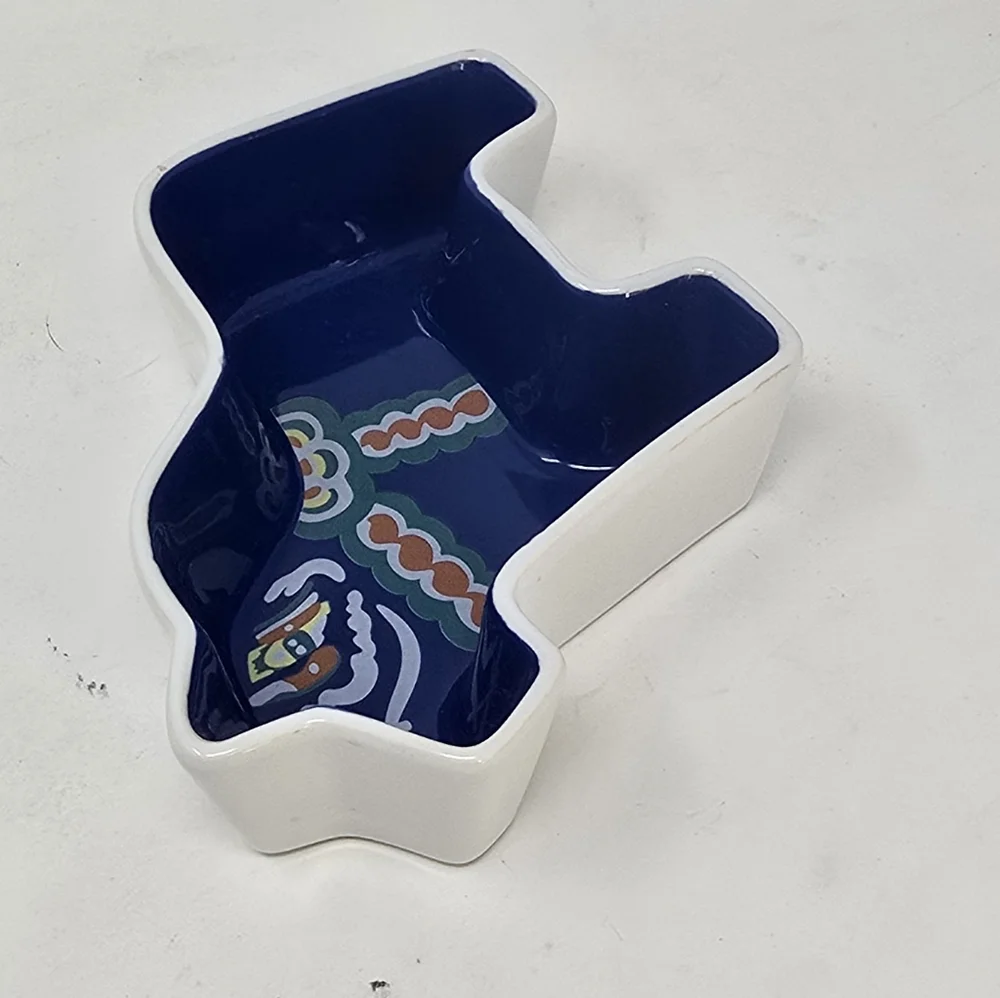 Sagaform Dala horse dish‎ bowl blue Ylva Olsson Design Sweden Swedish folk art